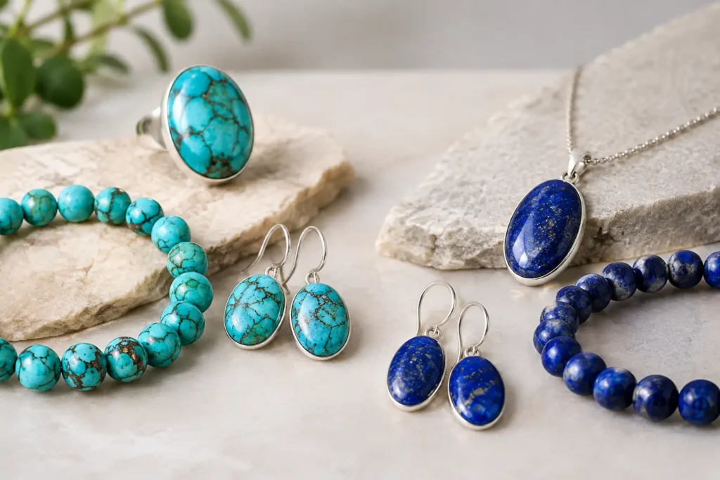 Turquoise Versus Lapis Jewelry Compared
